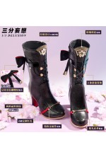 1/3 Delusion Honkai Star Rail Evanescia Cosplay Shoes Black Boots